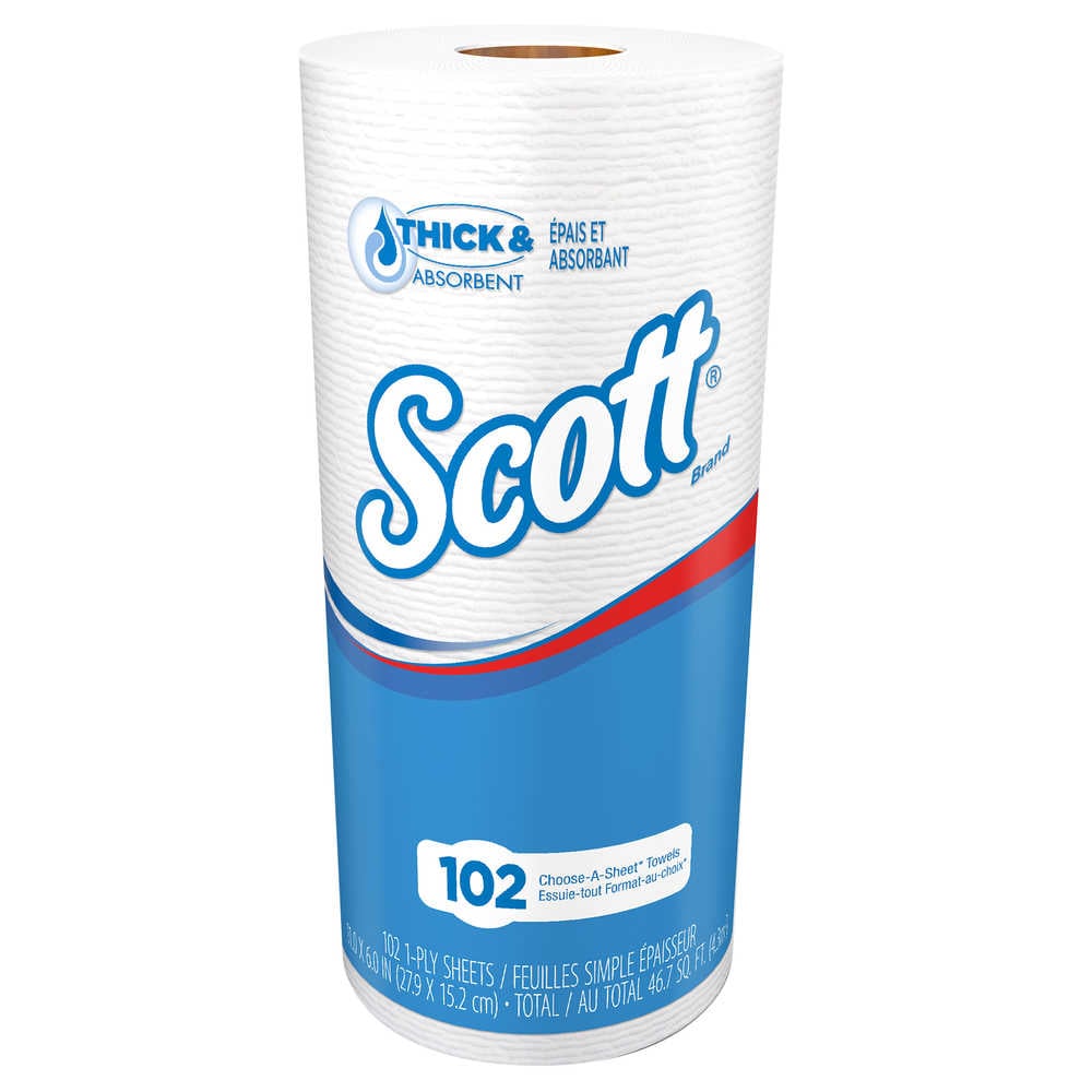 24/102 Scott Mega Roll;1 Ply White Roll Towel