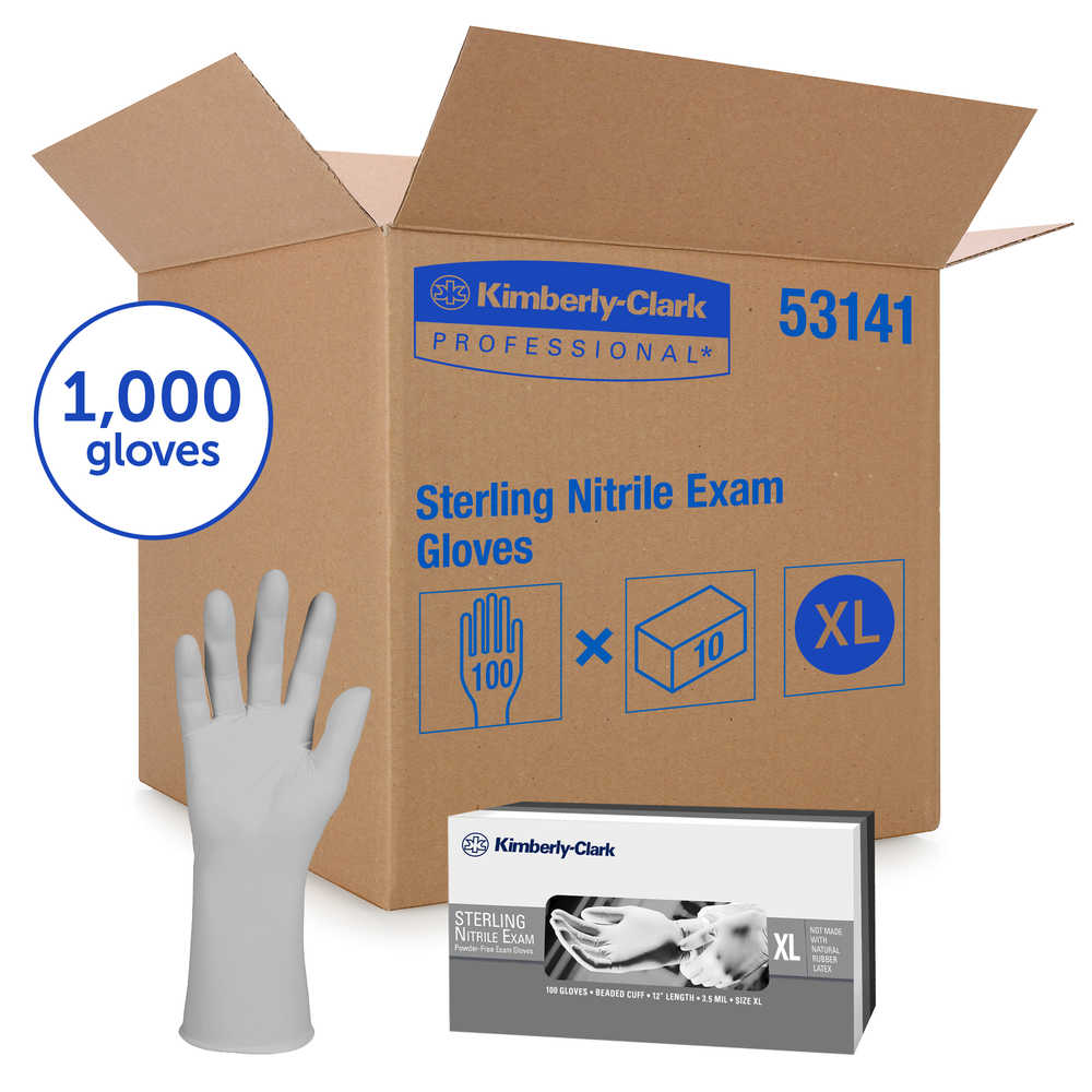 10 Boxes x 100 Case Qty 1000 Black Nitrile Powder Free Gloves AQL 1.5 Size Medium