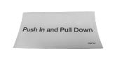Label - Push In - Pull Down - 034134    
