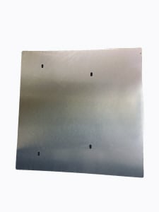 Scott Coreless JRT back plate, 15"x15", Brush Alum - 776039    